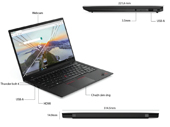 cổng kết nối thinkpad x1 carbon gen 9