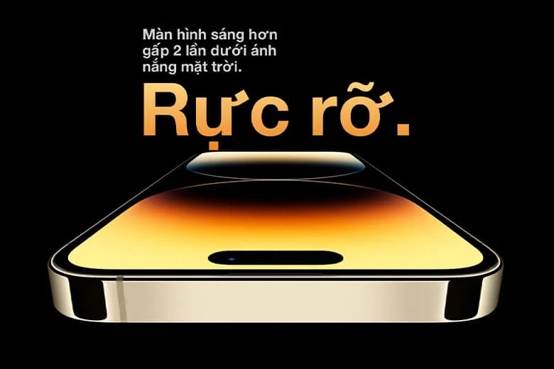 màn hình iphone 14 pro max rực rỡ