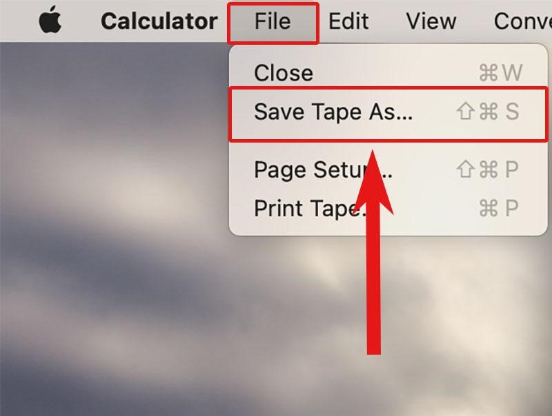 Chọn Save Tape As để lưu lại
