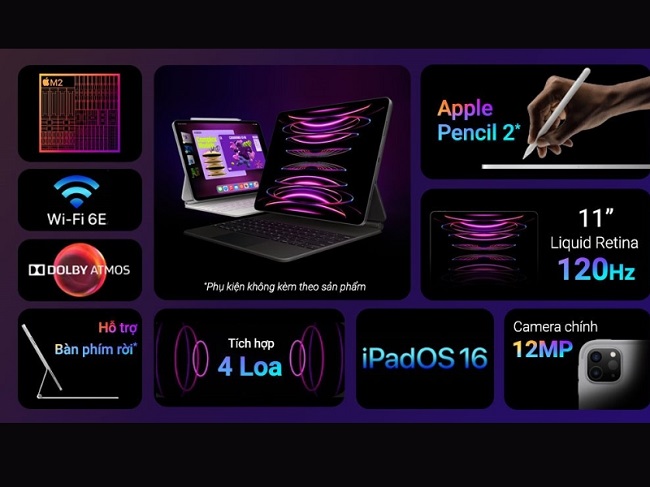 Khả năng kết nối của iPad Pro M2 2022 được cải tiến rất nhiều so với người tiền nhiệm