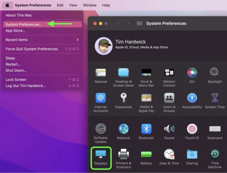 Cách thay đổi tần số quét màn hình MacBook Pro mới