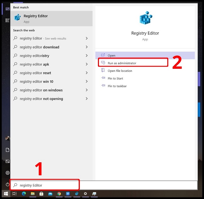 Xóa ứng dụng chạy ngầm bằng Registry Editor