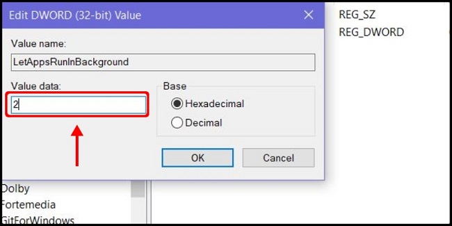 Xóa ứng dụng chạy nền bằng Registry Editor