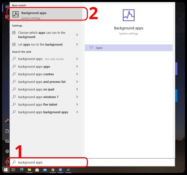 Cách xóa ứng dụng chạy ngầm bằng Windows Settings