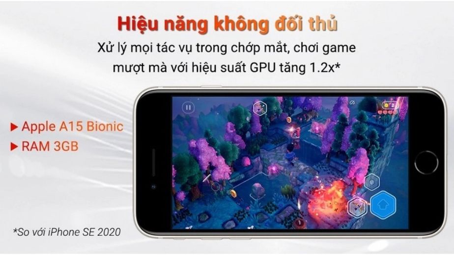 chơi game trên iphone se 2022