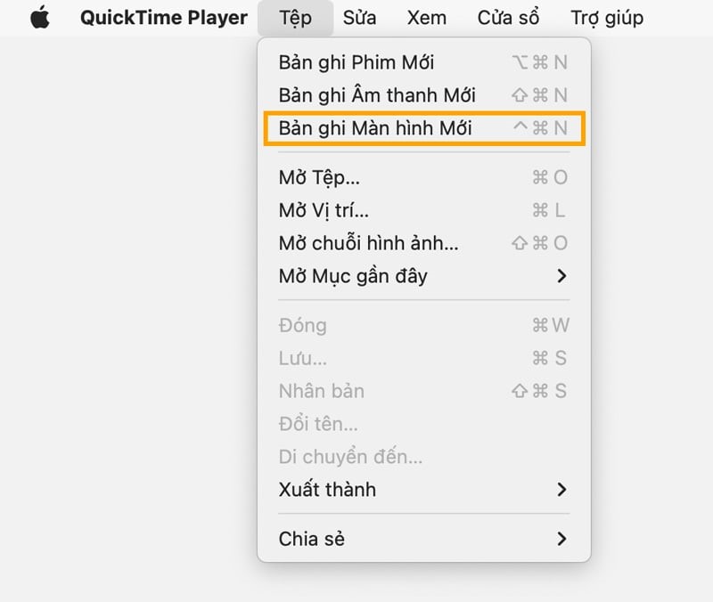 Ghi màn hình Macbook có tiếng với QuickTime Player