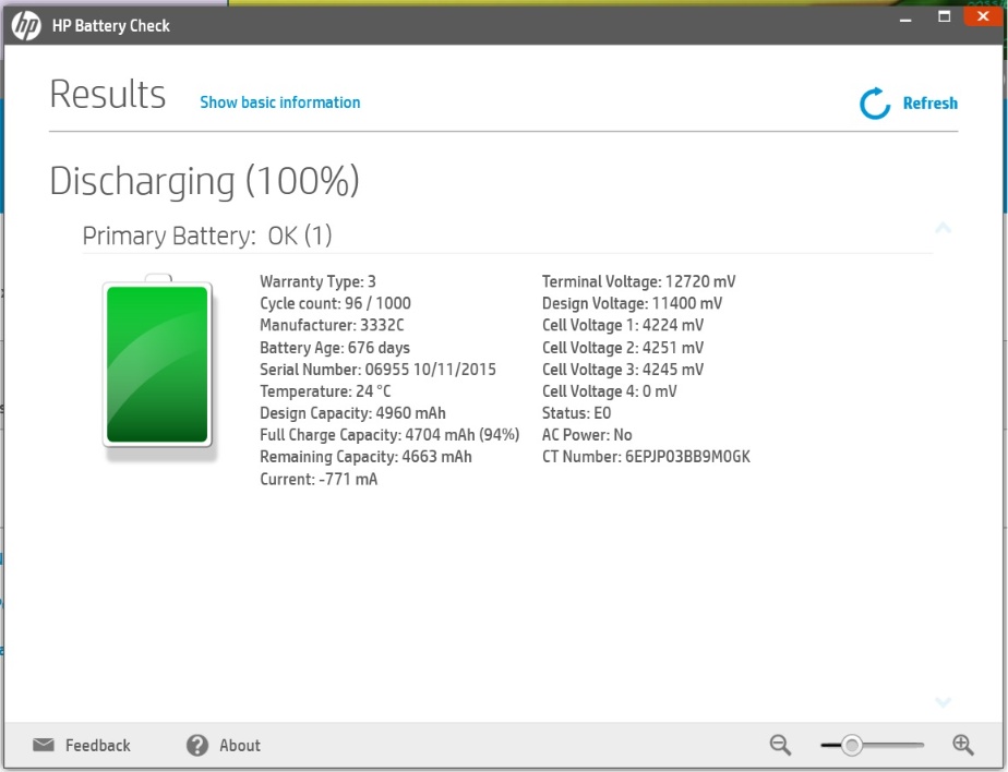 Pin của HP Spectre