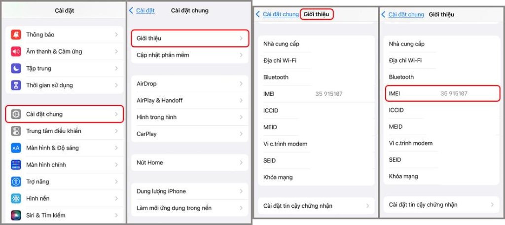 kiểm tra iphone bằng imei