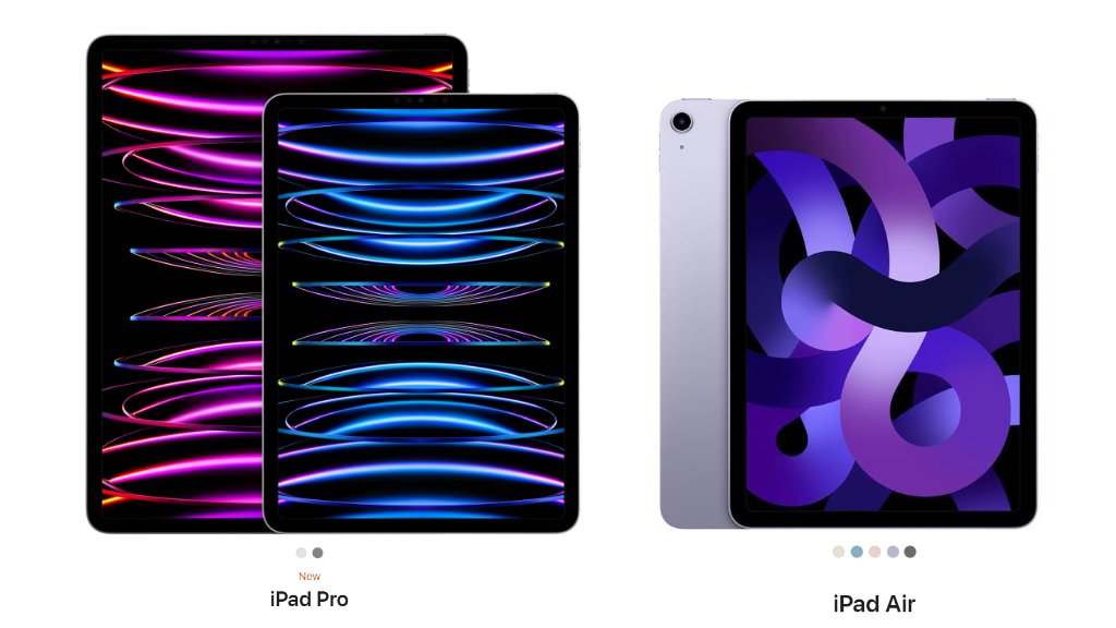 ipad pro và ipad air