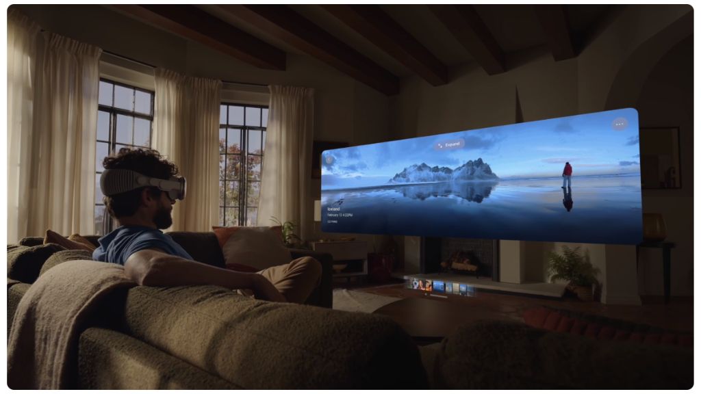 trải nghiệm giải trí trên vision pro