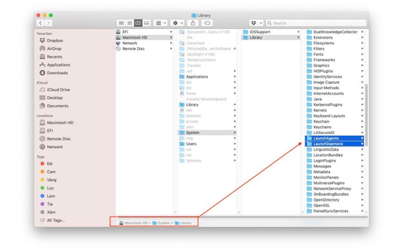 xóa file kích hoạt tài khoản mdm