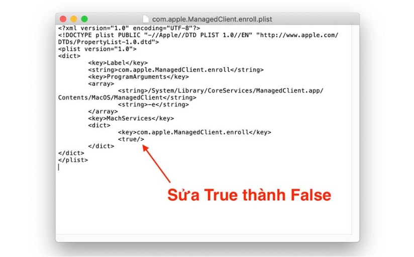 xóa file kích hoạt thoát tài khoản mdm