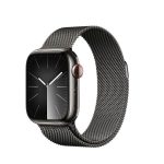 apple watch series 9 màu than chì viền thép dây thép, apple watch series 9 45mm viền thép dây thép