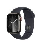 apple watch series 9 lte màu than chì viền thép dây cao su