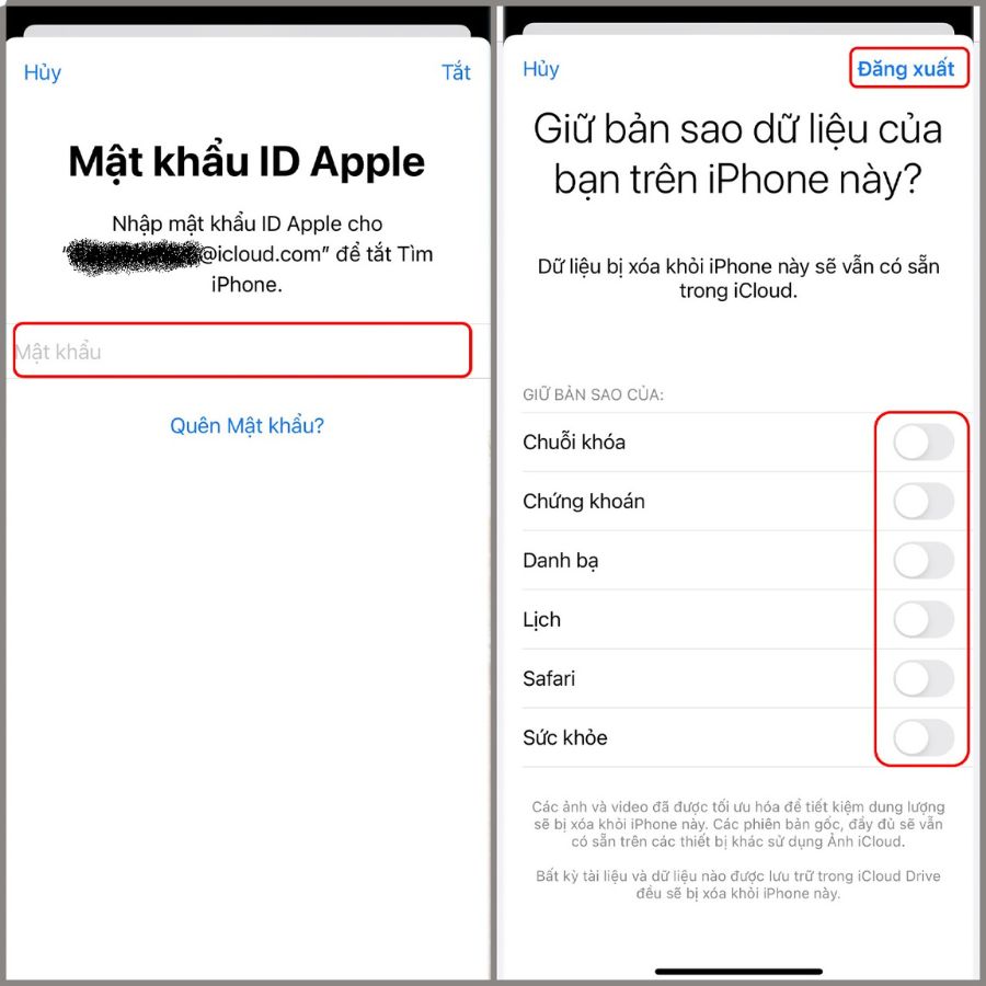 cách thoát icloud ẩn