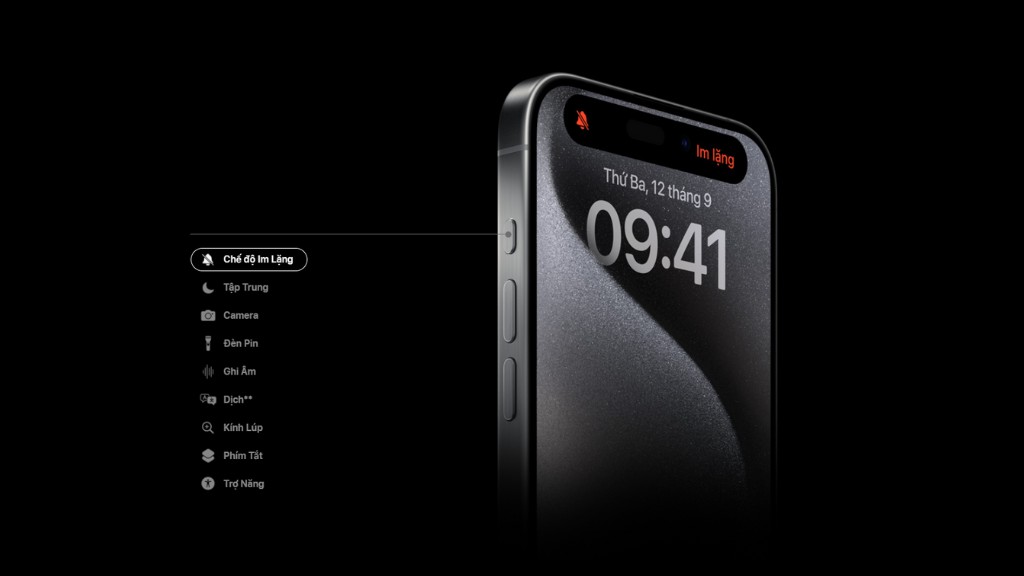 Phím vật lý thay thế bằng Action Button