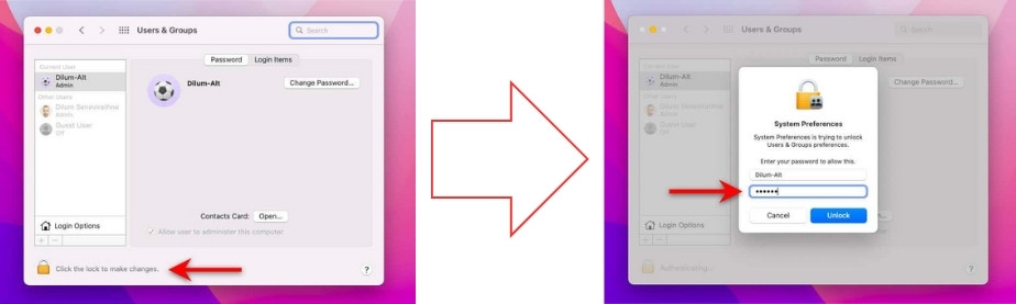 quên mật khẩu mở khoá macbook