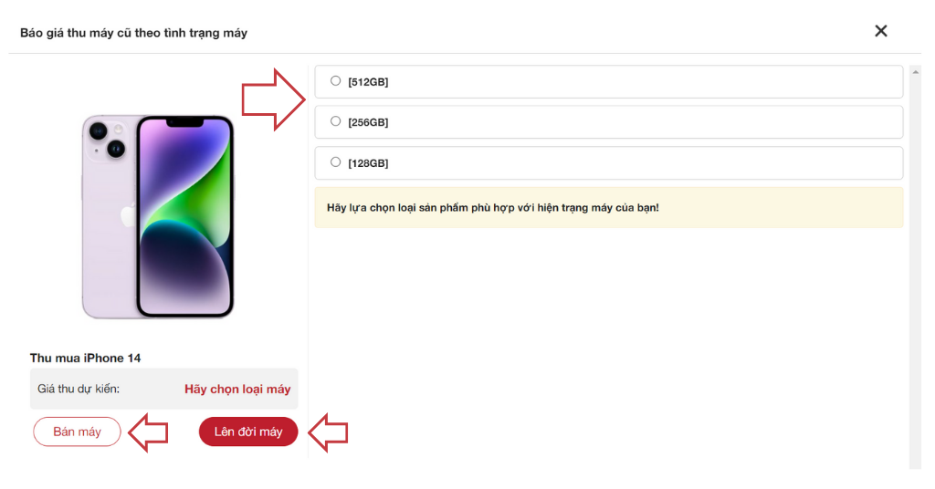Hướng dẫn thu cũ đổi mới iPhone 15 tại web 2T-Mobile