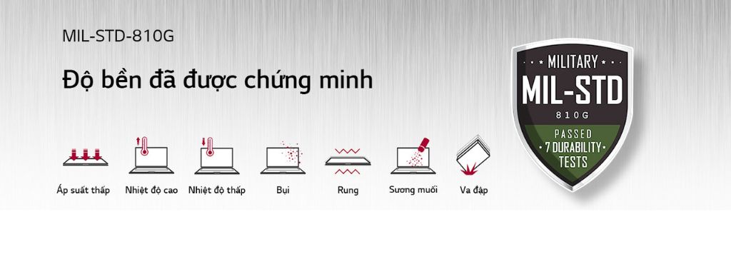 Tiêu chuẩn quân sự MIL-STD-810G trên Laptop