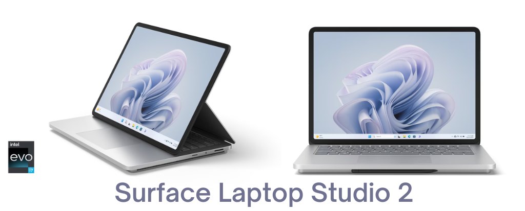 Thiết kế của Surface Laptop Studio 2 2023