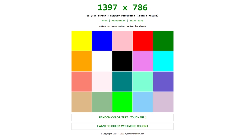 Check màu màn hình laptop