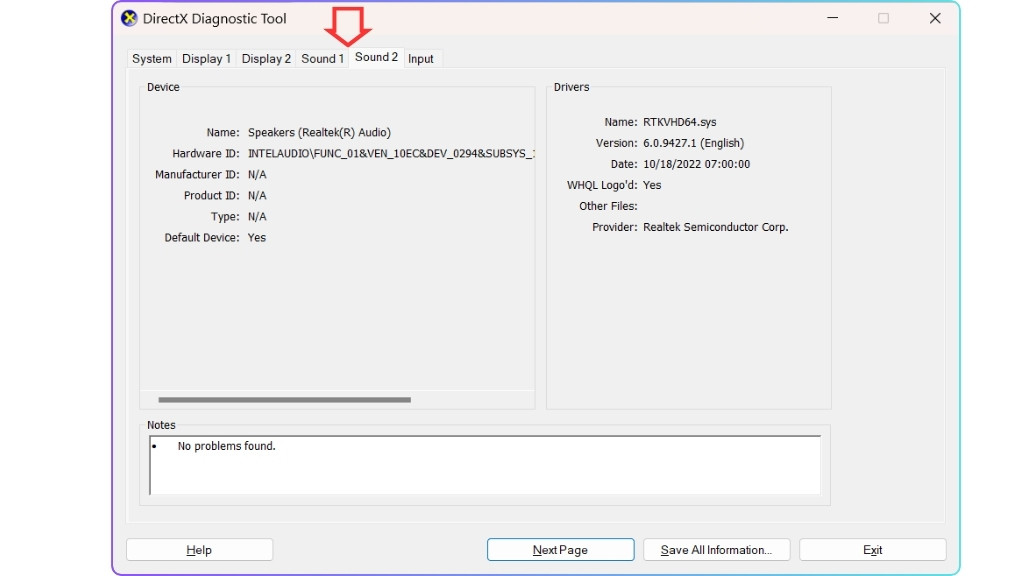 Tab Sound trên Windows 11