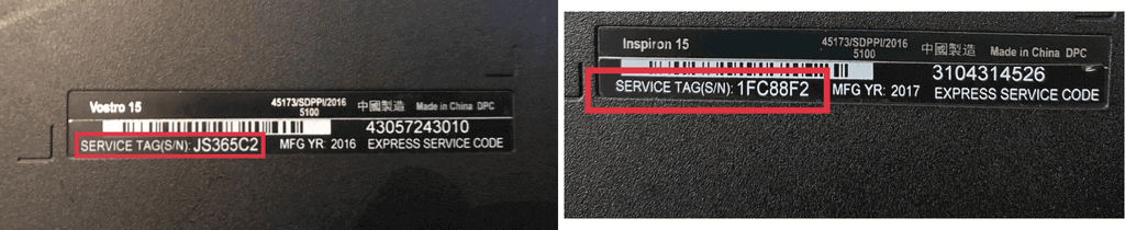 service tag laptop dell