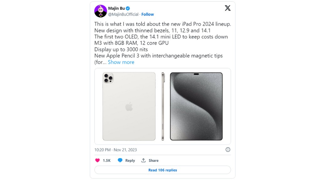 iPad Pro m3 màu titan tự nhiên