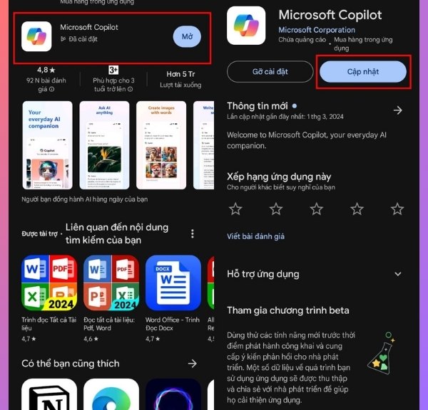 đặt Microsoft Copilot làm trợ lý mặc định trên Android