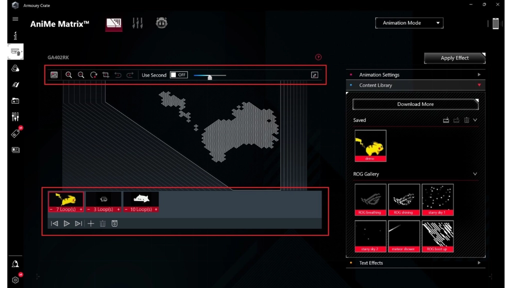 AniMe Matrix Animation Mode