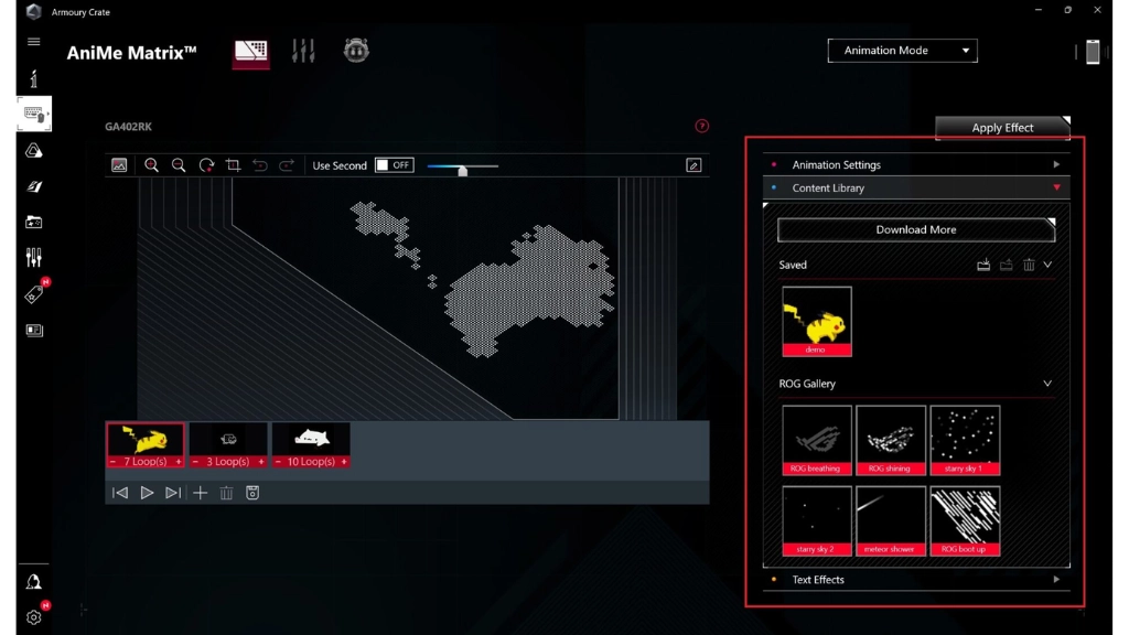 AniMe Matrix Text Effects