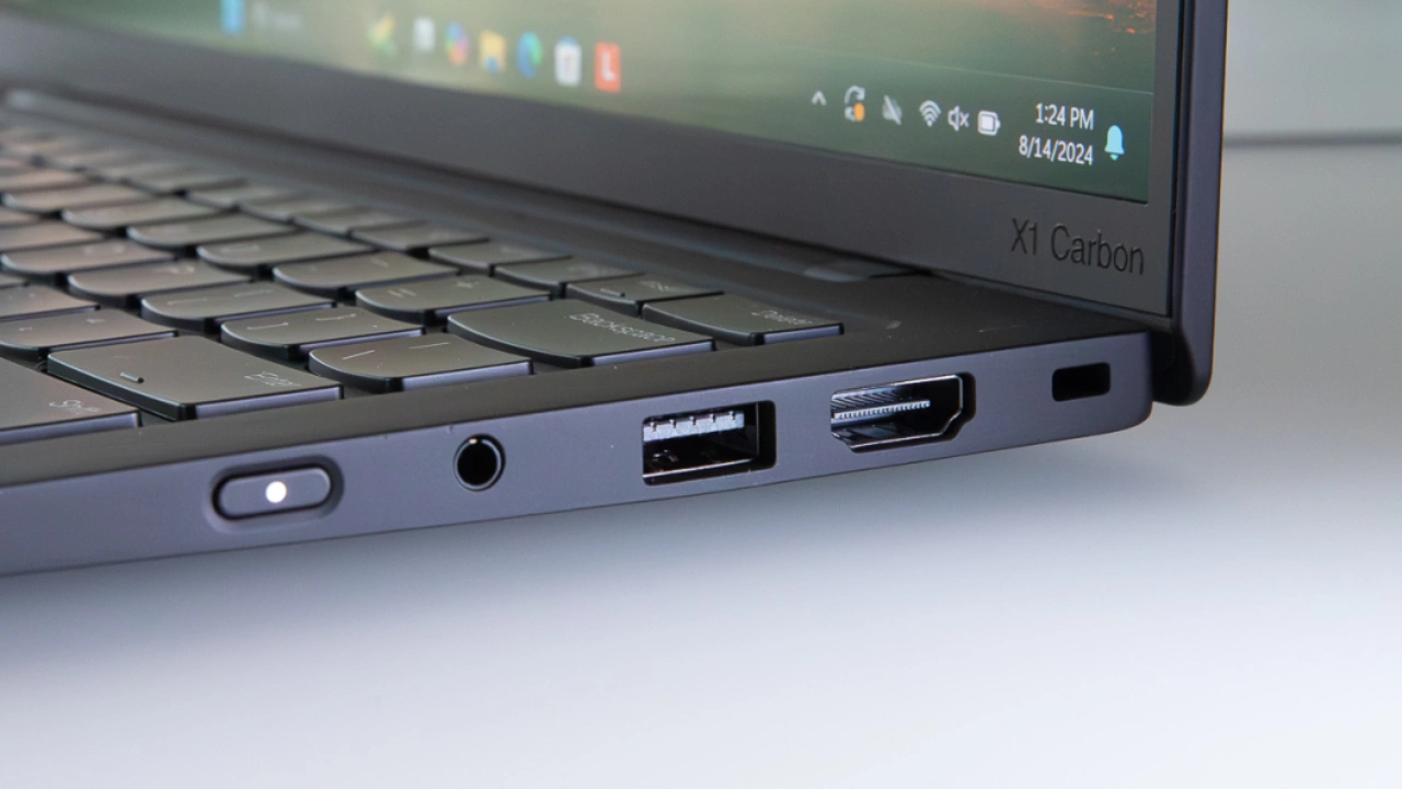 Right side ports of ThinkPad X1 Carbon Gen 13