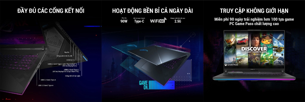 Kết nối Asus ROG Strix Scar 16 G634
