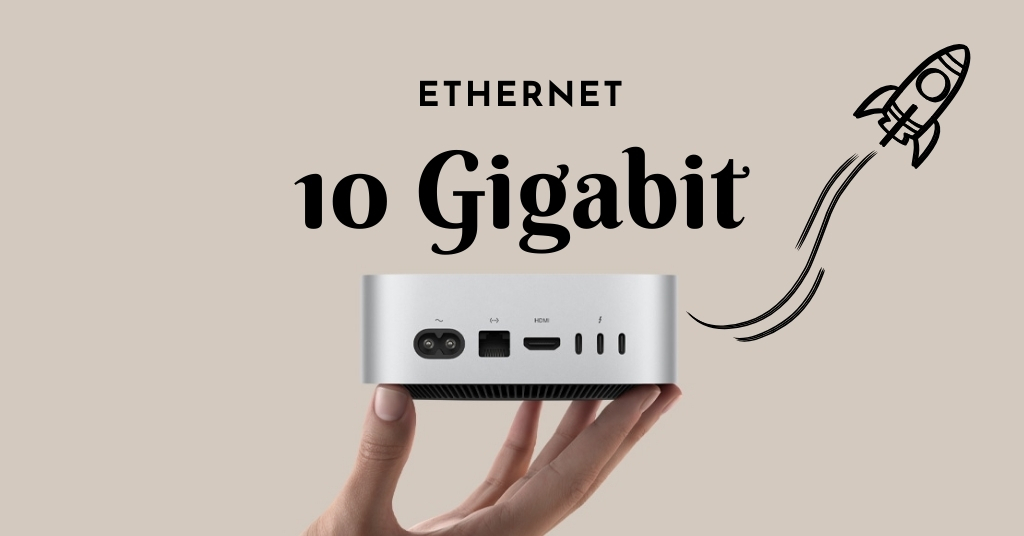 review mac mini m4 Ethernet 10 Gb
