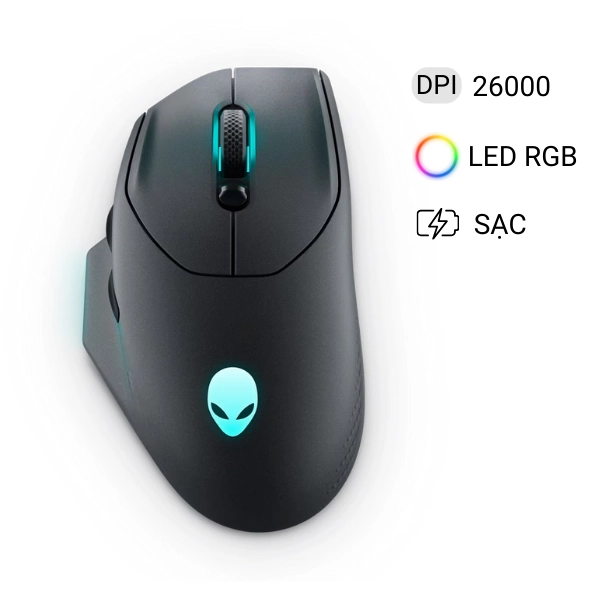 Chuột gaming không dây Dell Alienware AW620M